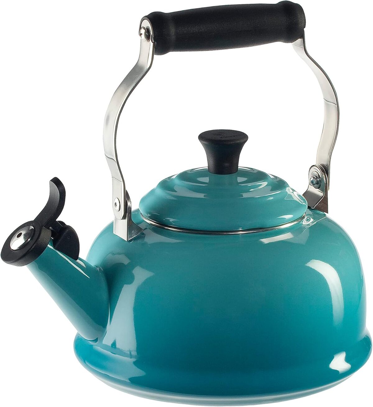 Test : bouilloire sifflante Le Creuset Q3101-17 en émail capaïbes