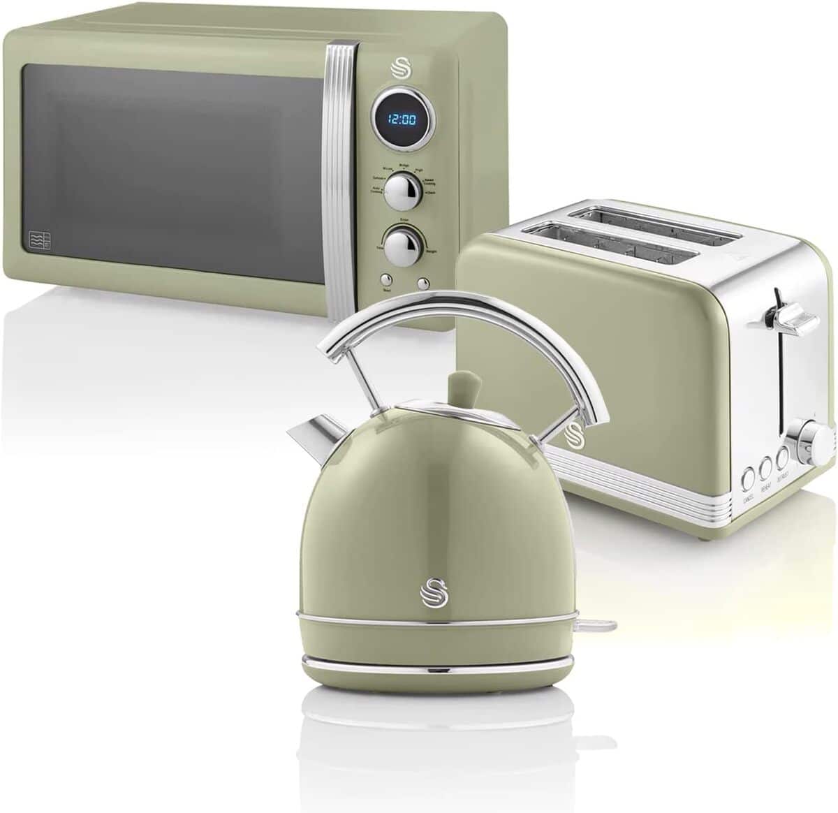 Test : ensemble petit-déjeuner Swan Retro design vintage vert