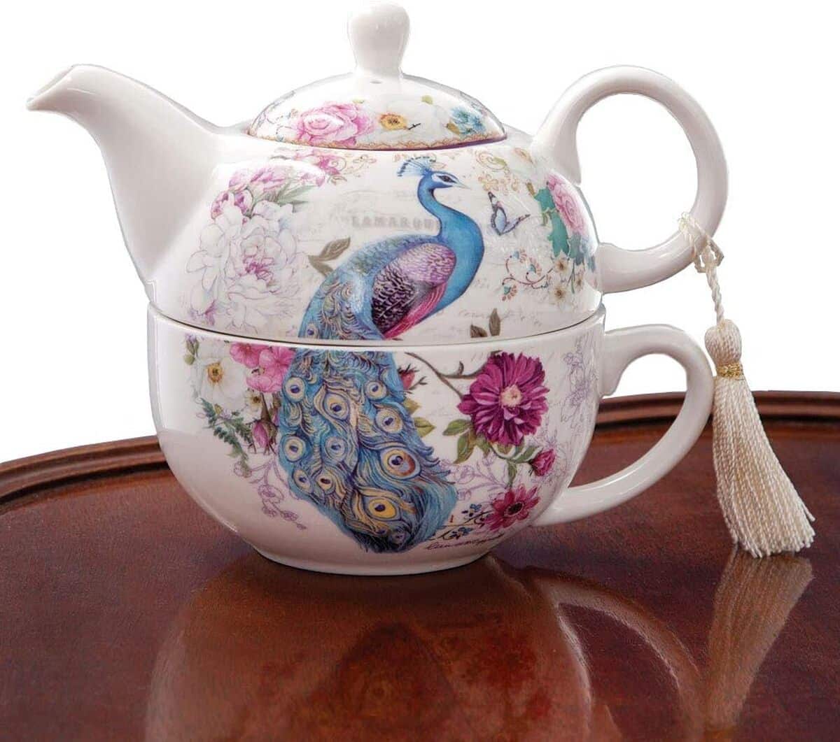 Avis sur la théière paon en porcelaine Bits and Pieces : élégance et raffinement