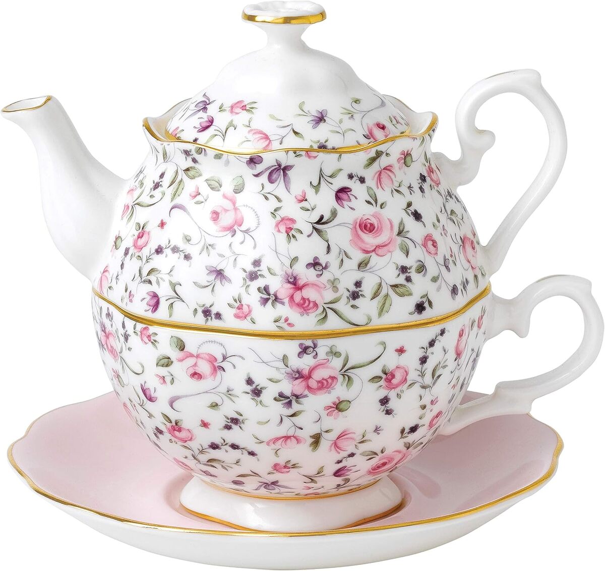 Test : ensemble théière et tasse Royal Albert Tea Party Confetti Ros' 0, 49 L