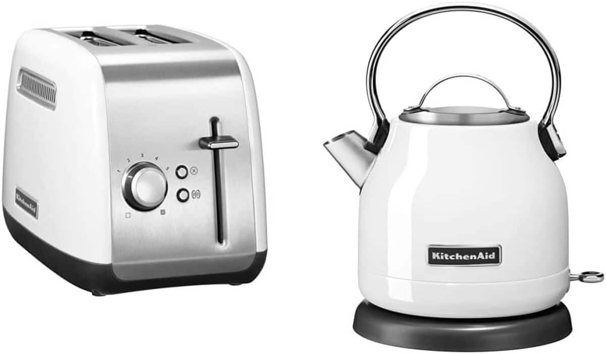 Test : kitchenAid Classic 5KEK1222EWH bouilloire et 5KMT2115EWH grille-pain