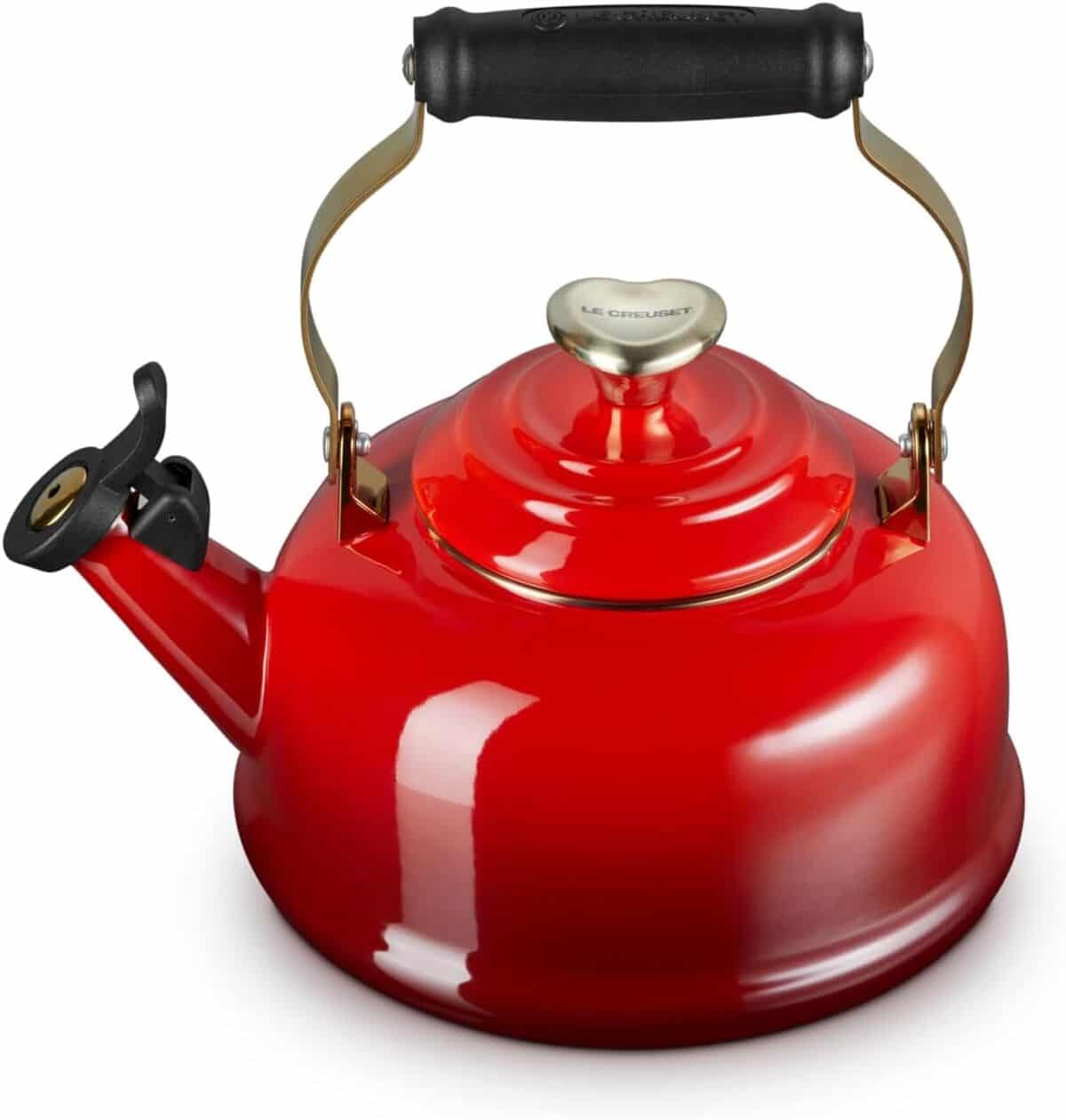 Test : bouilloire sifflante Le Creuset 1, 7 l cerise et cœur doré