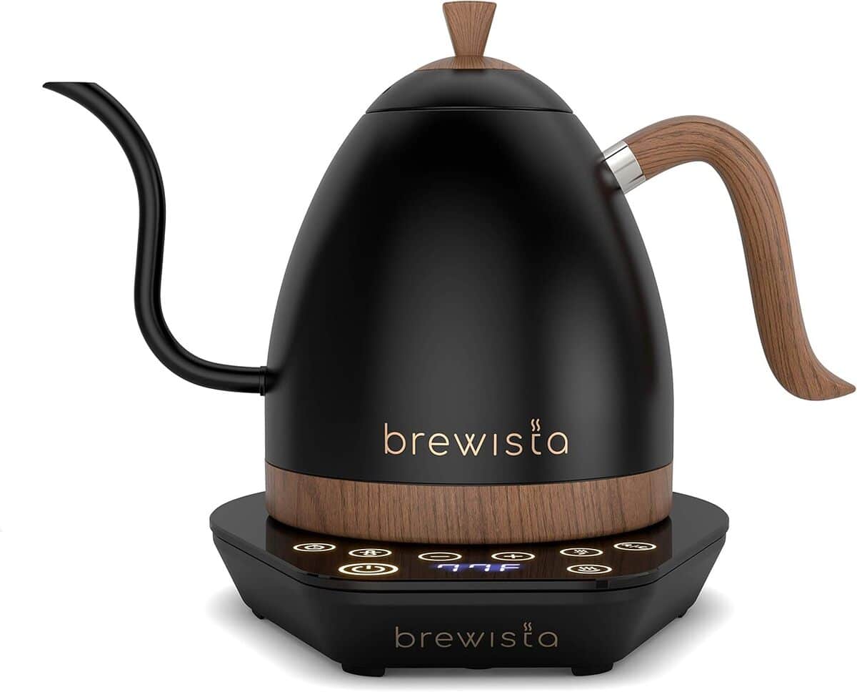 Test de la Brewista Artisan : bouilloire col de cygne matte black