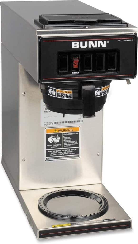 Test : machine à café Bunn VP17-1SS inoxydable