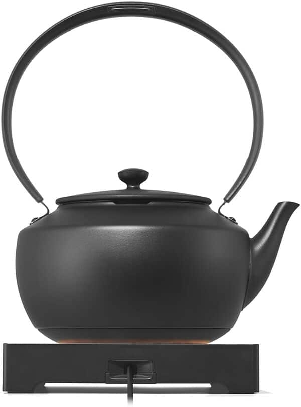 BALMUDA MoonKettle Bouilloire électrique avec contrôle de la température (50 °C à 100 °C) | Maintient et garde au chaud | 900 ml | Lumière et son d'ambiance apaisantes | Bec verseur précis | Noir