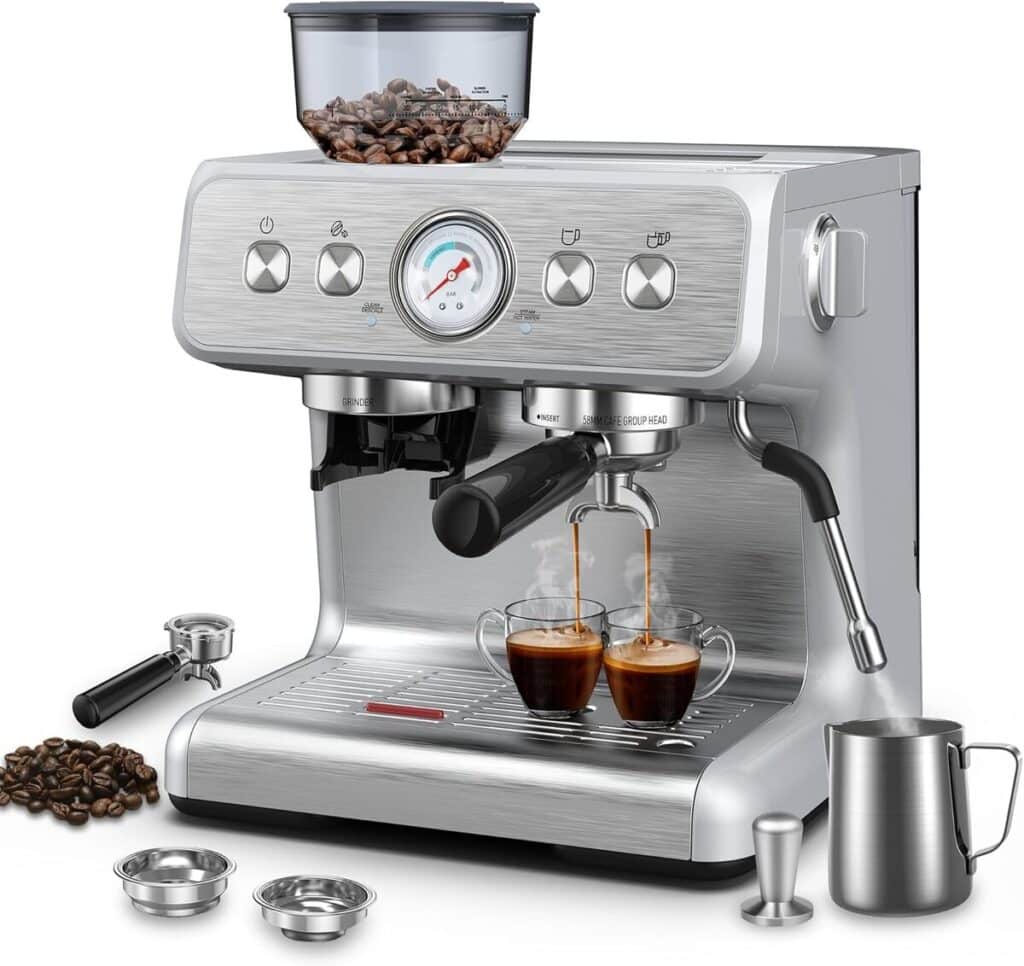 Test machine expresso pro 15 barres avec moulin et mousseur