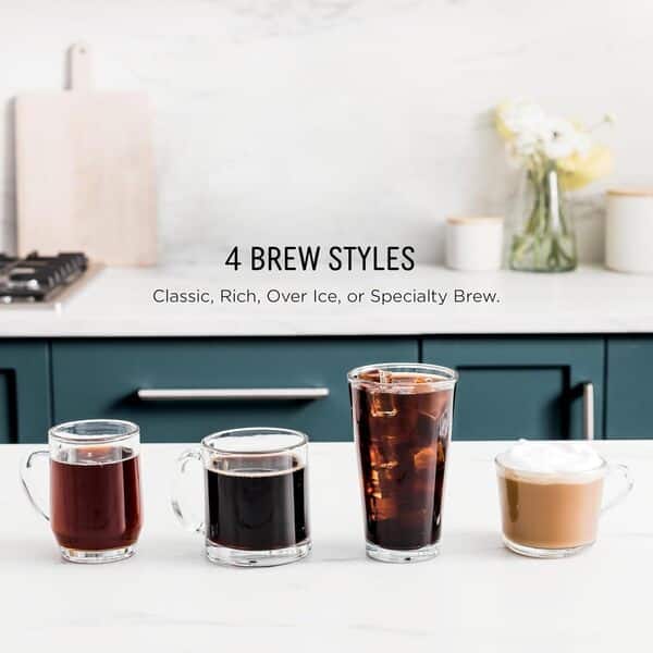 Ninja Pod & Grounds Specialty XL Machine à café à vente unique, compatible avec les capsules K-Cup, moulues à la bière, design compact, mousseur à lait intégré, réservoir de 180 ml, tasse de 150 ml a