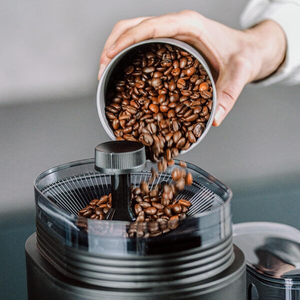 Melitta Cafetière à Filtre AromaFresh Therm Pro X Noire/Acier, avec Moulin à grains Intégré & Verseuse Isotherme en Acier Inoxydable, Double Fonction Minuteur, capacité 8 tasses, modèle 1030-12