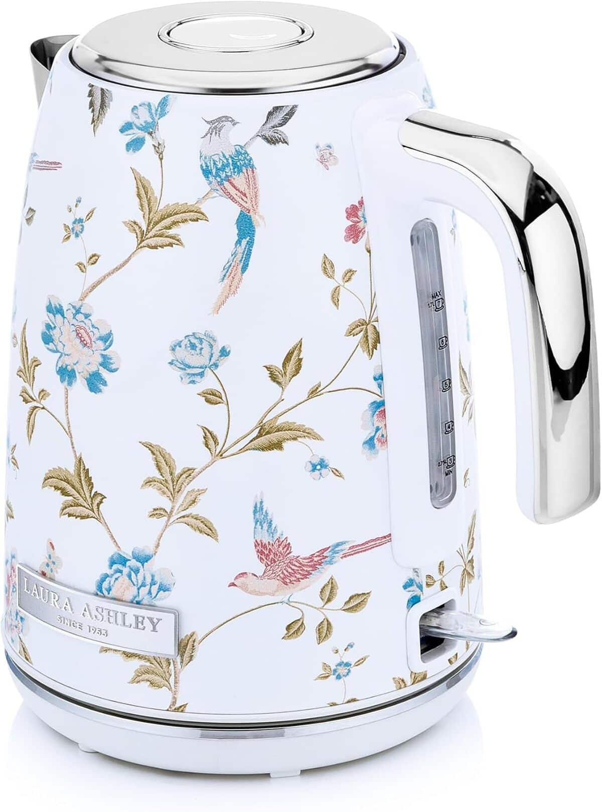 Test de la bouilloire Elveden blanche de VQ Laura Ashley