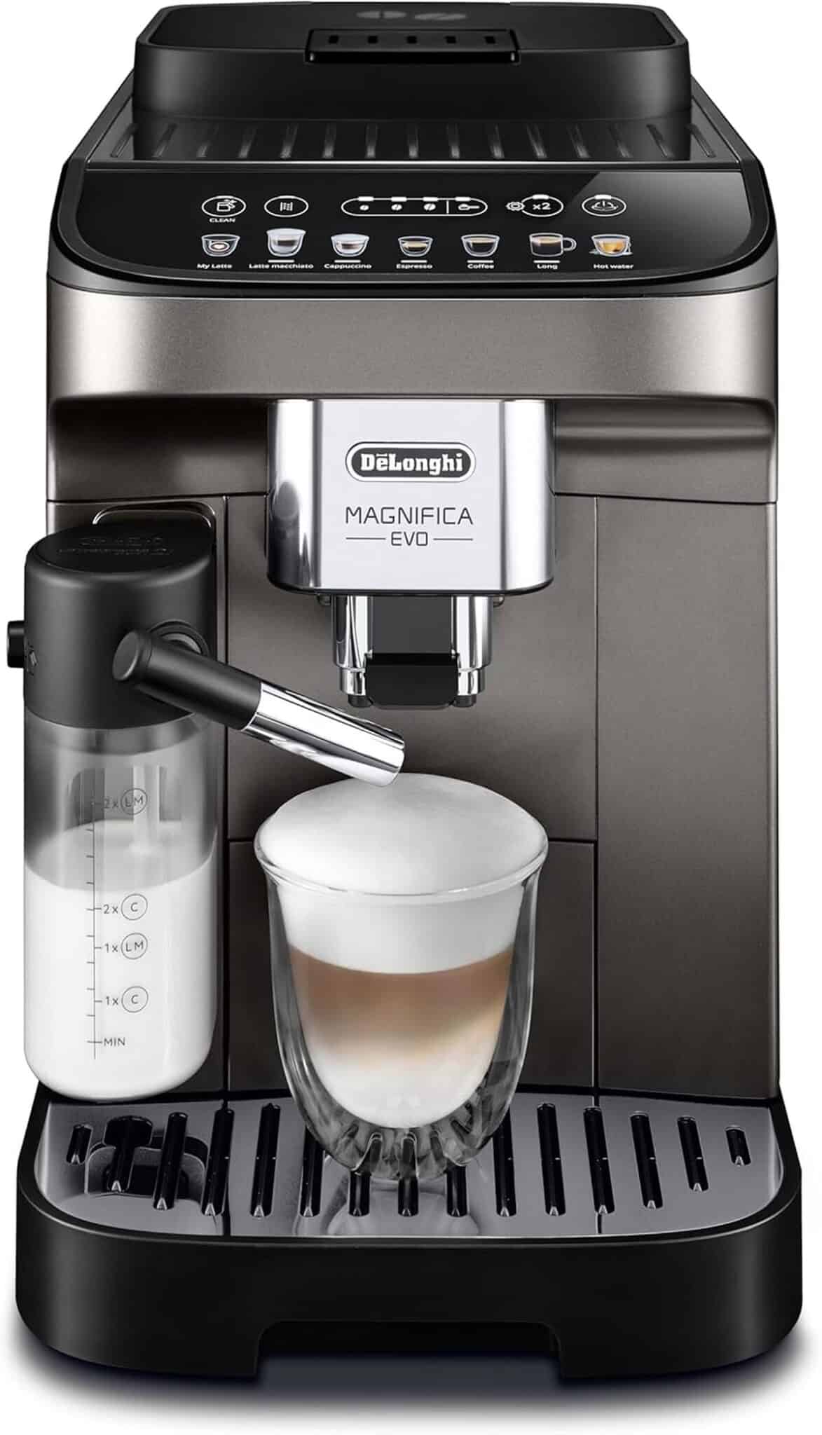 Test : cafetière De'Longhi Magnifica Evo ECAM290.81.TB avec mousseur de lait
