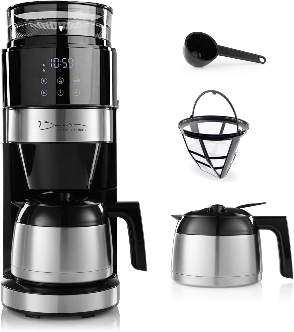 Test de la machine à café Barista 800W écran tactile et broyeur