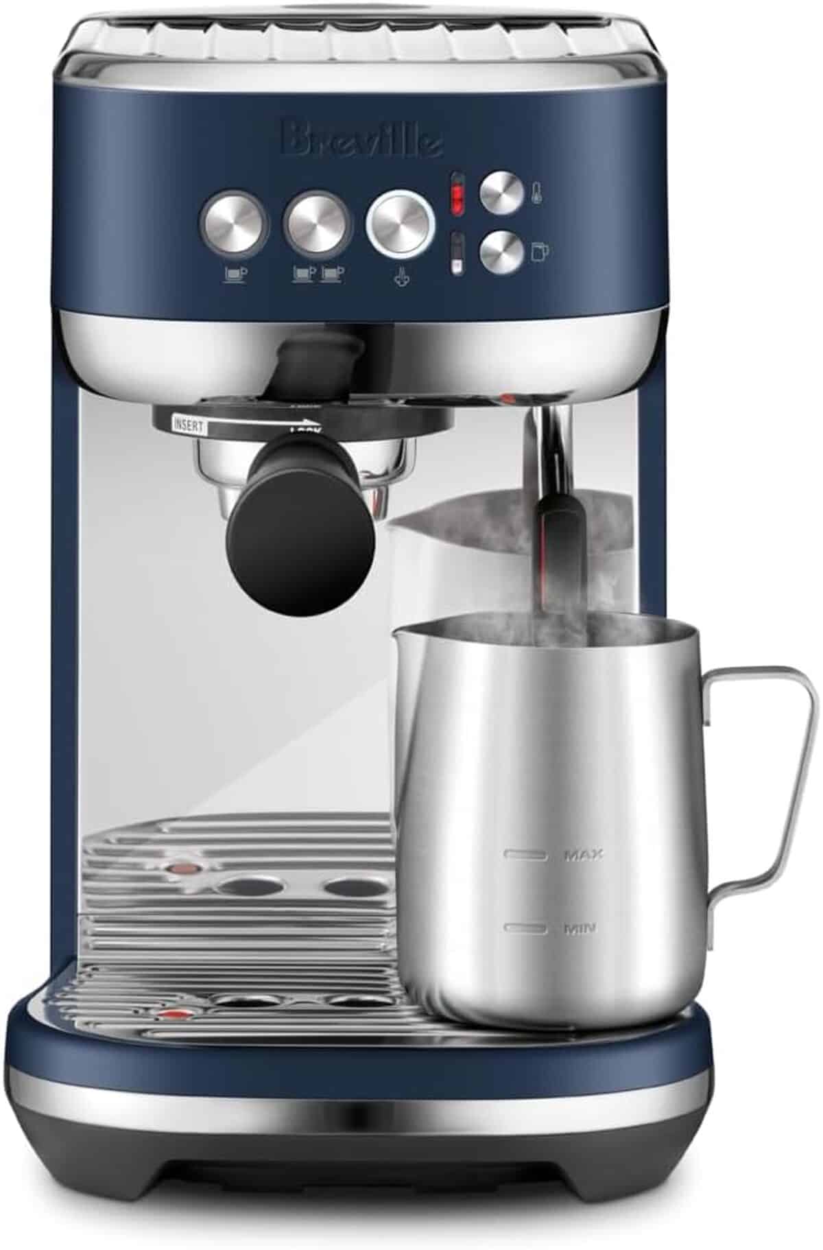 Test de la machine à café Breville Bambino Plus - bleu damson