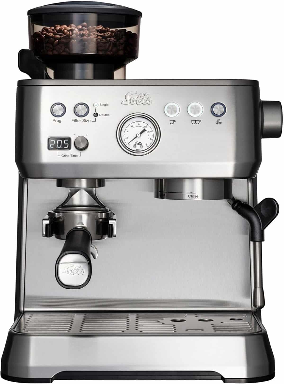 Test de la machine à café Solis Grind & Infuse Perfetta 1019 : expresso avec moulin intégré