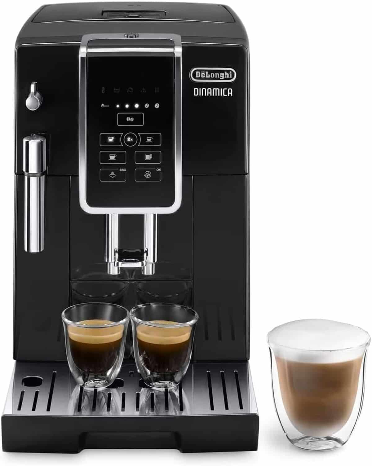 Test De'Longhi Dinamica ECAM350.15.B : machine à café polyvalente noire