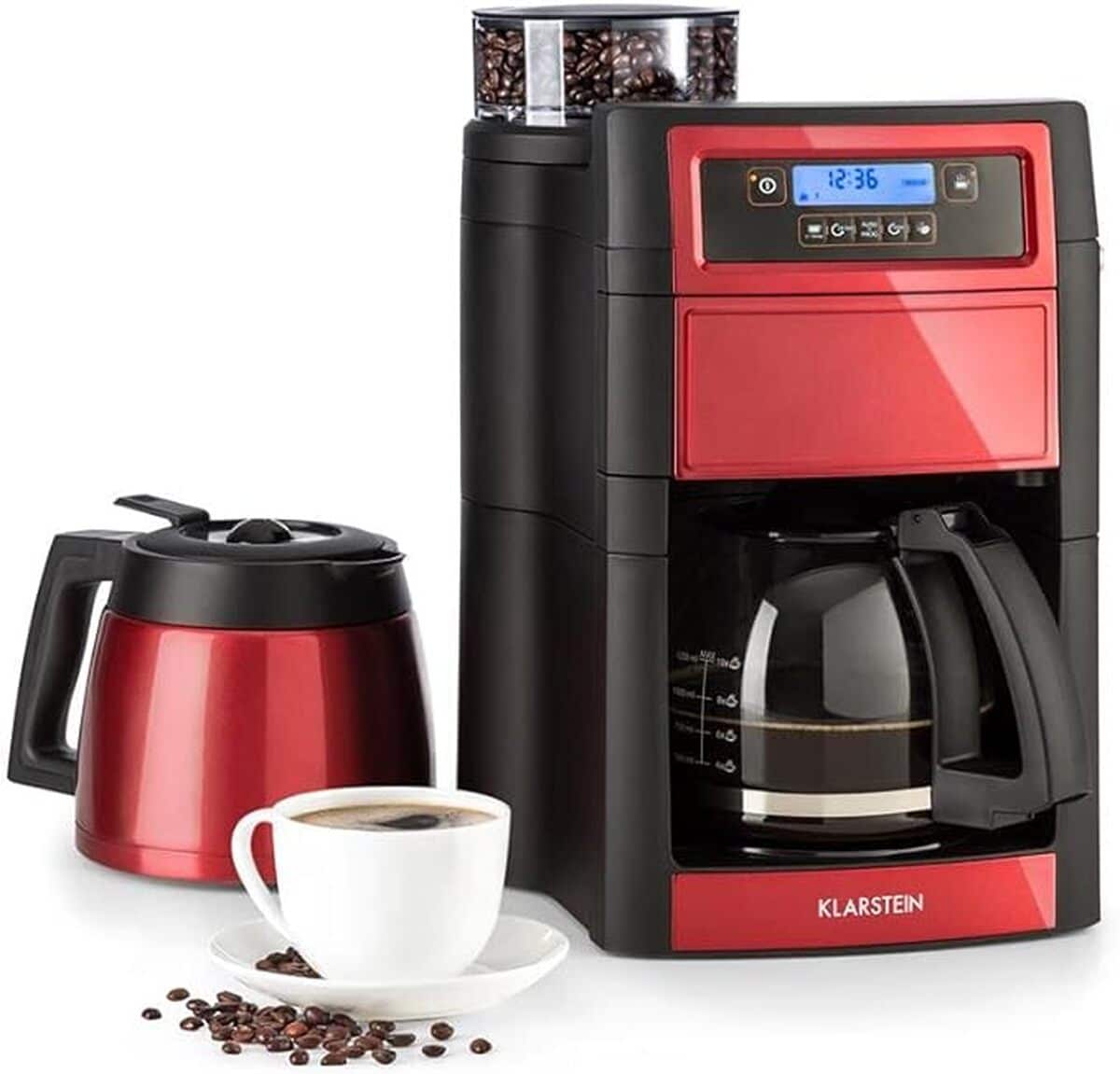 Test : klarstein cafetière automatique 1000W, broyeur intégré