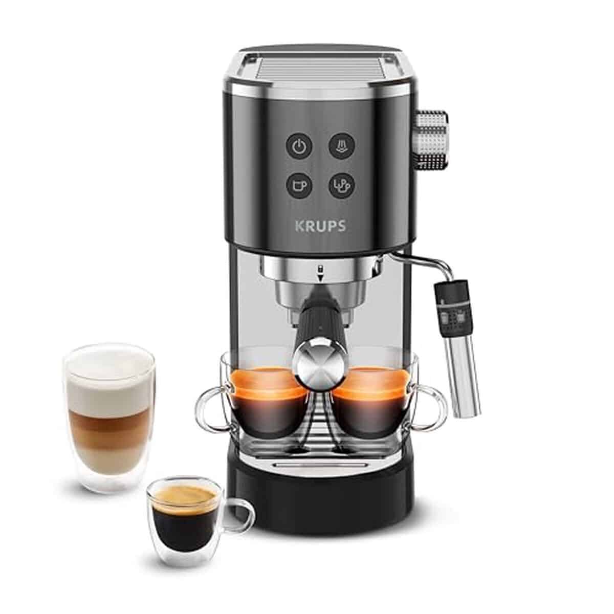 Test Krups Virtuoso+ : machine expresso noire à 15 bars