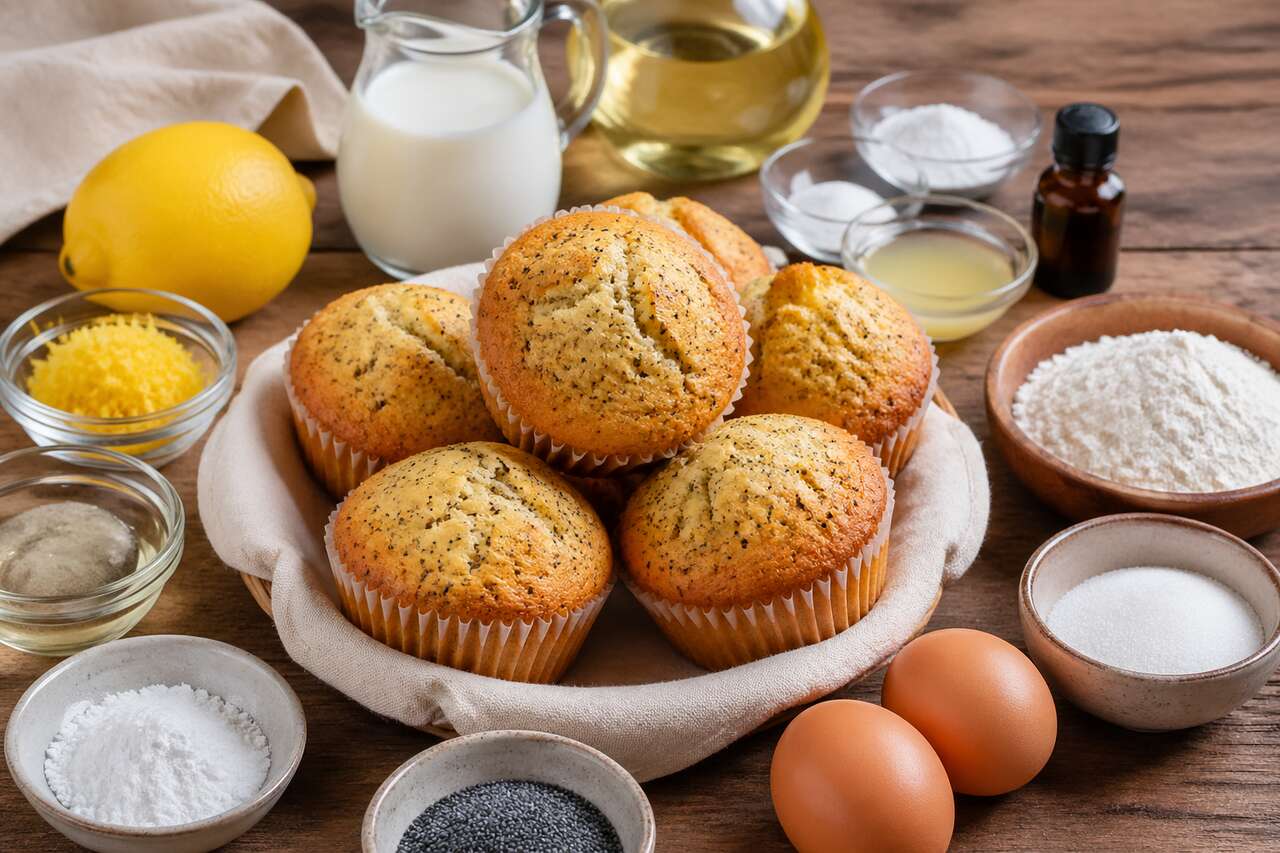 Recette facile de muffins au citron et aux graines de pavot