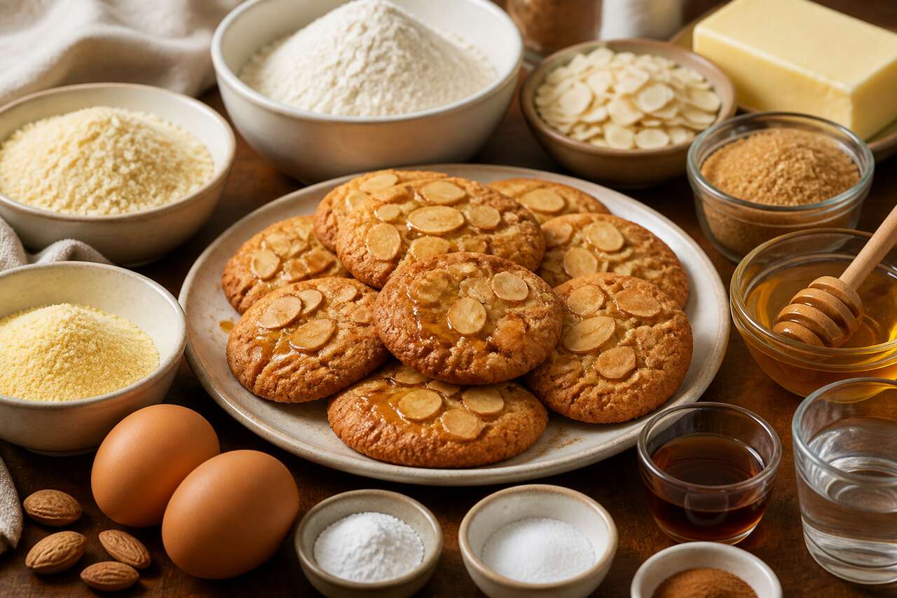 Recette de biscuits au miel et aux amandes