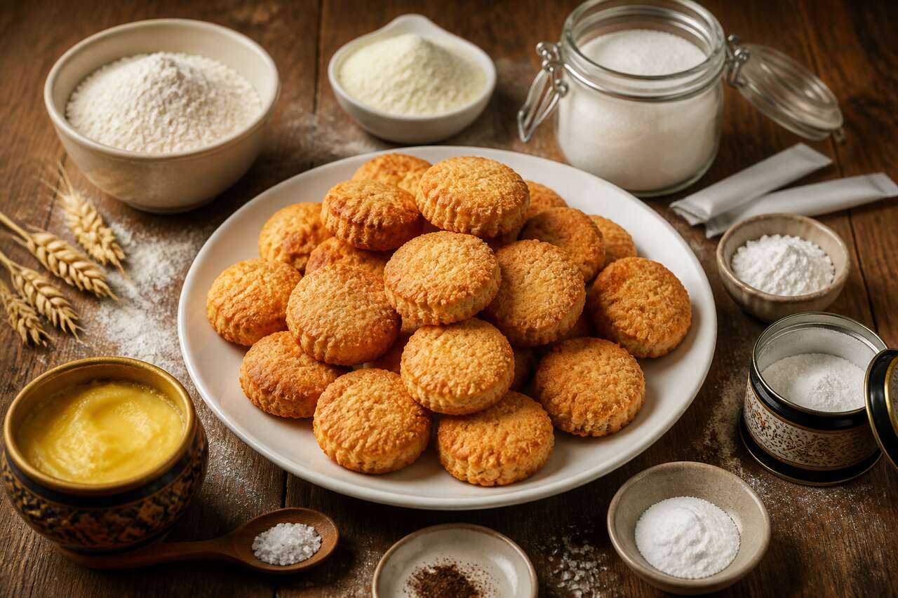 Recette de petits biscuits croquants au lait et à la vanille