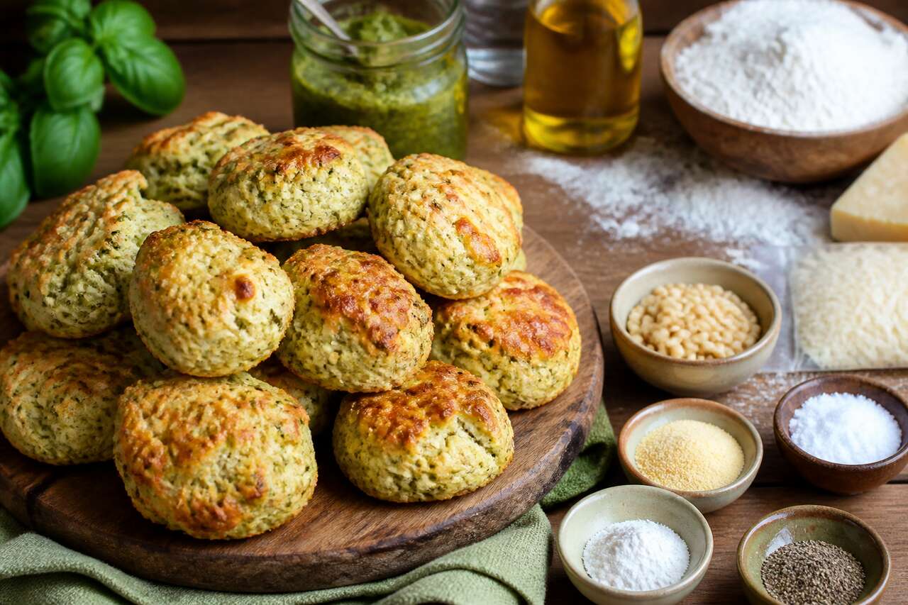 Recette de biscuits croustillants au pesto