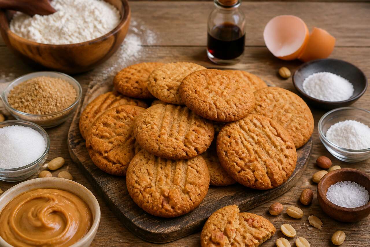 Recette facile de biscuits aux cacahuètes croustillants