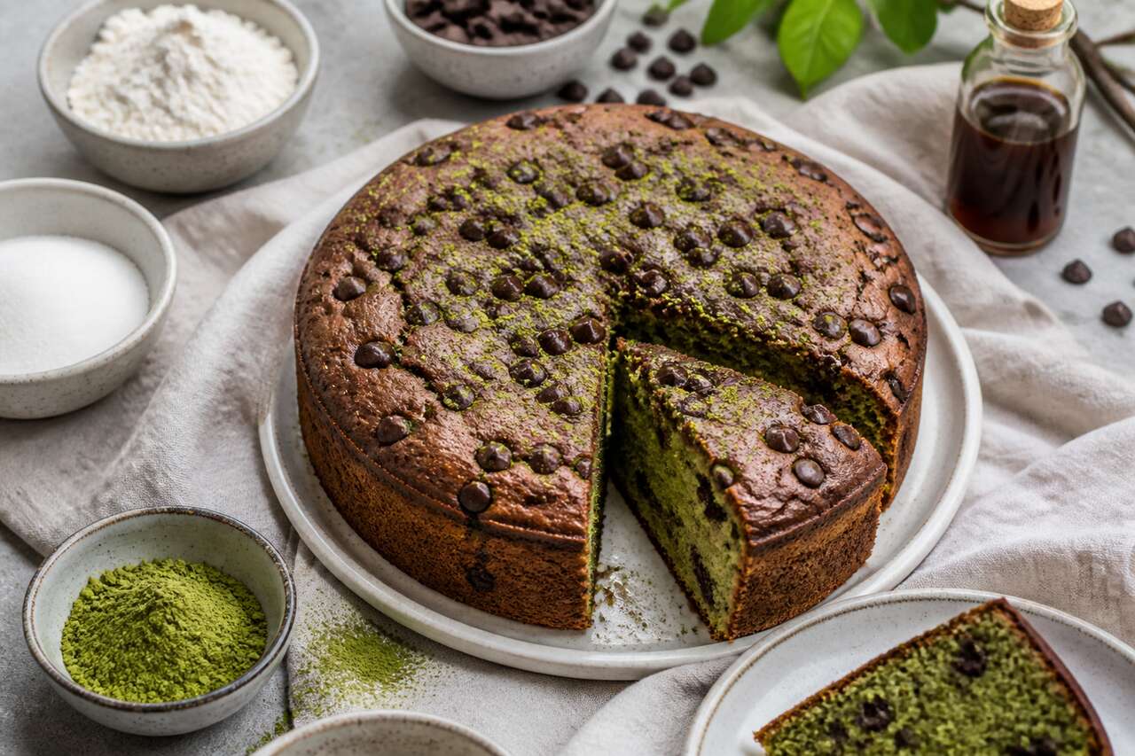 Recette du cake matcha et chocolat