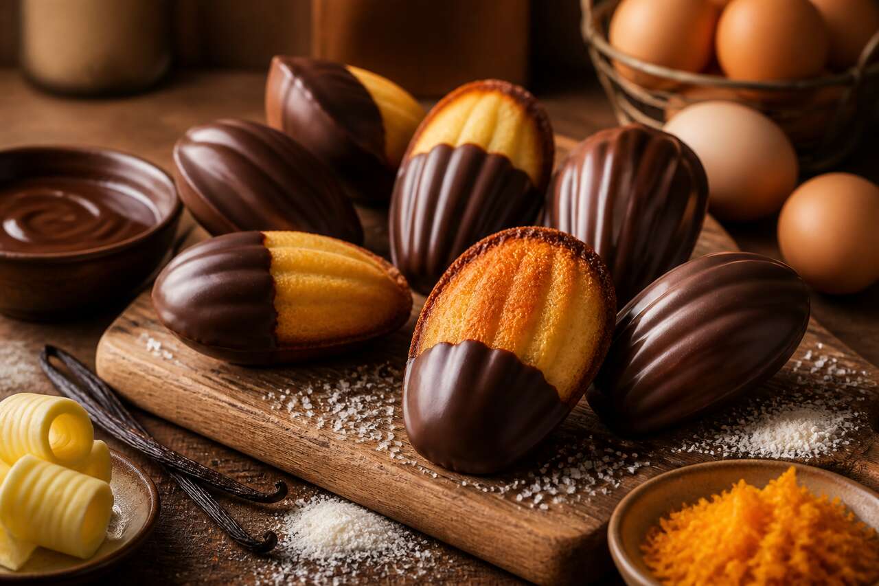 Recette de madeleines coque en chocolat