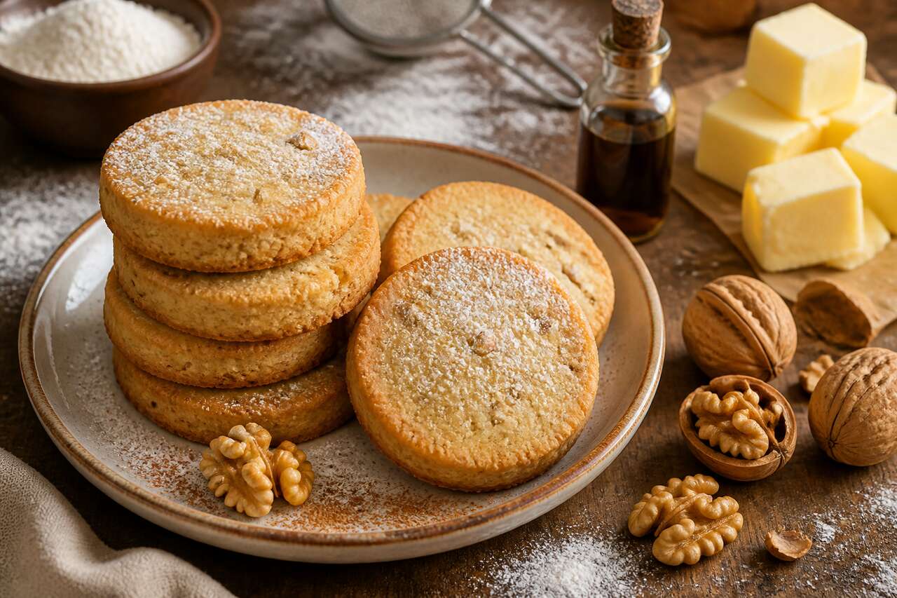 Recette facile de biscuits sablés aux noix