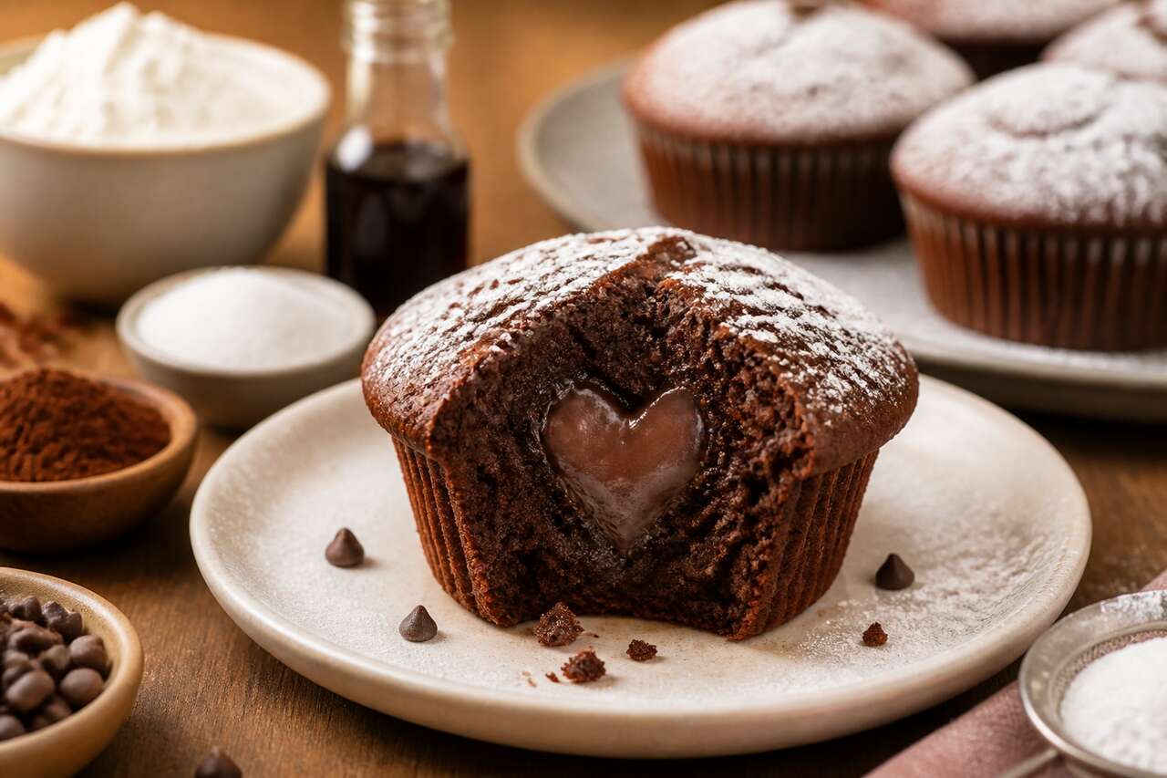 Recette de muffins cœur surprise : un dessert gourmand et facile à réaliser