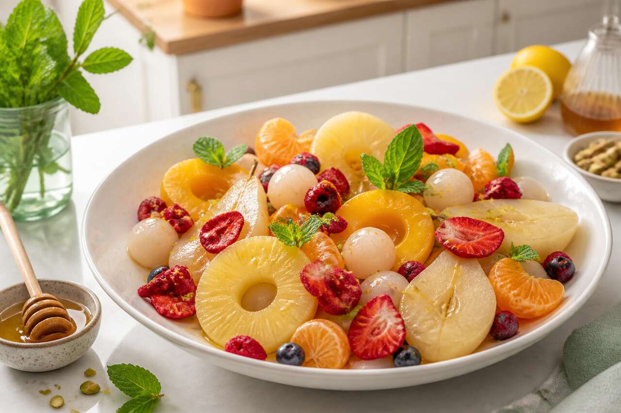 Recette de salade de fruits à la menthe fraîche et parfumée