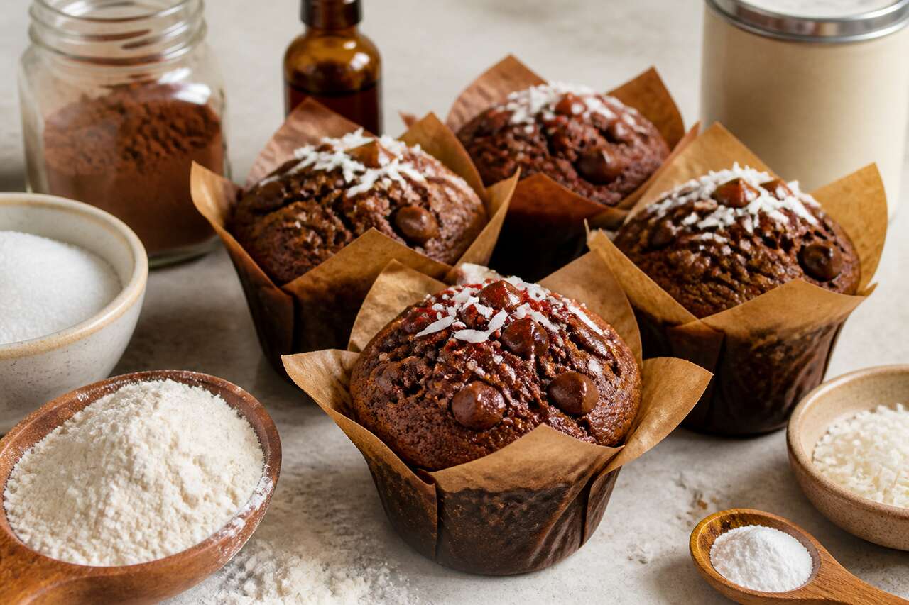 Muffins au lait de coco et au chocolat : la recette gourmande et facile