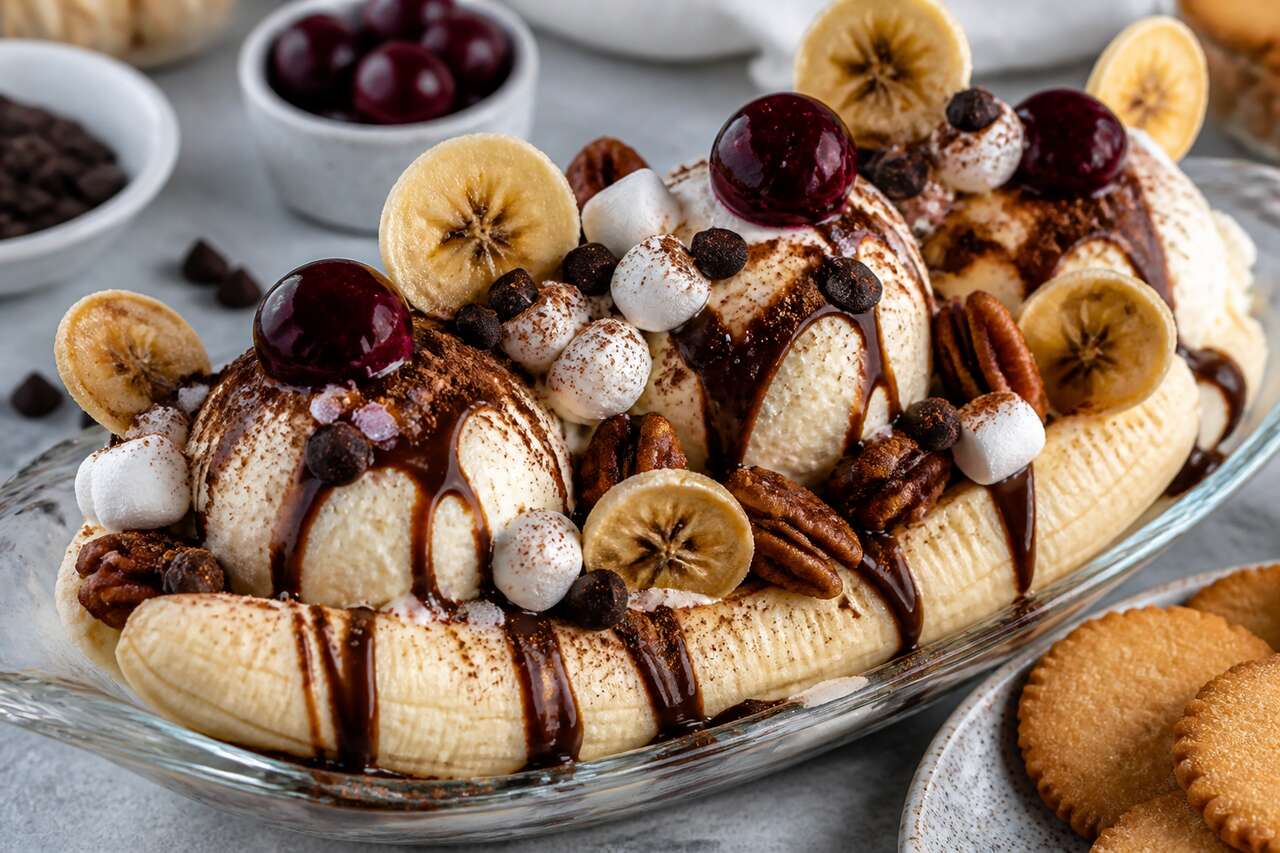 Recette du banana split à la vanille