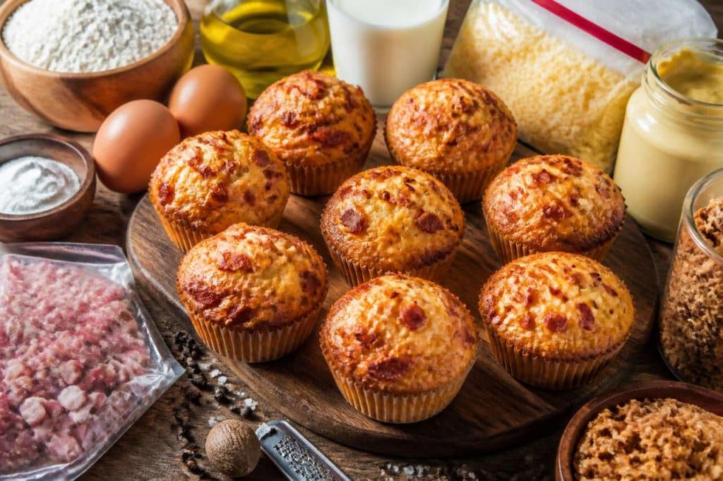 Recette facile de muffins aux lardons