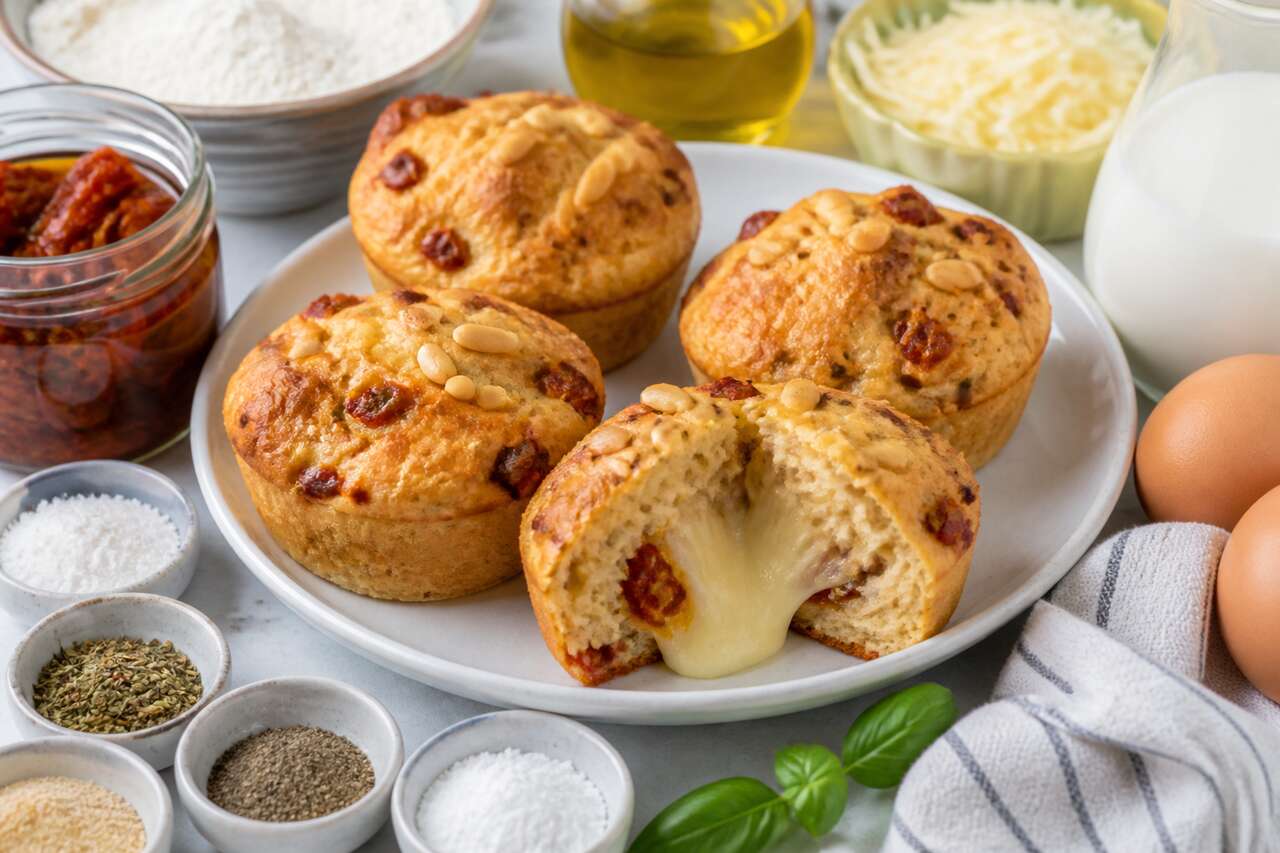 Recette facile de muffins tomates mozzarella