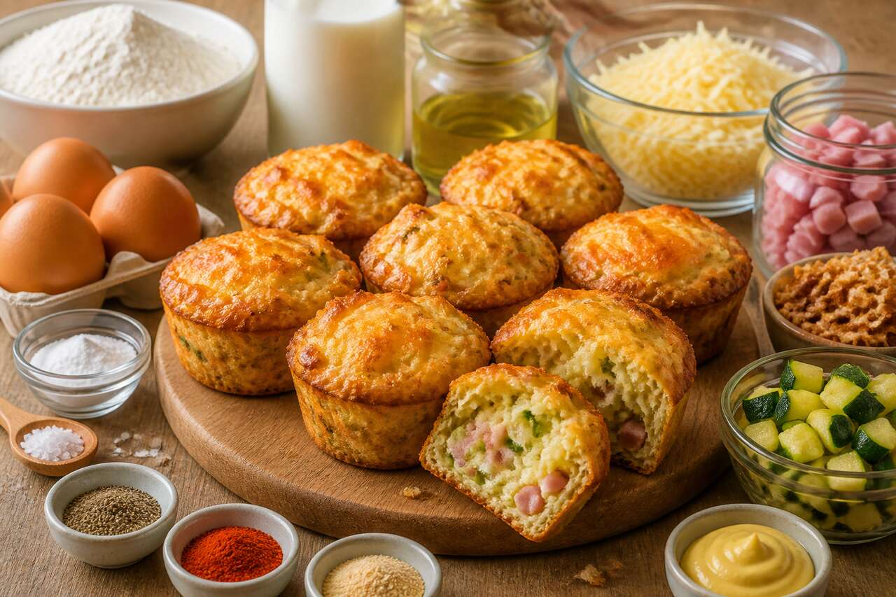 Recette de muffins au porc et courgettes
