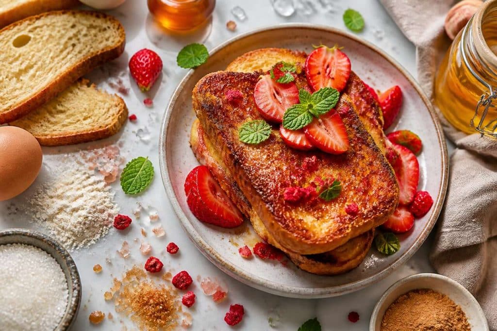 Pain perdu aux fraises et menthe : une recette gourmande et facile