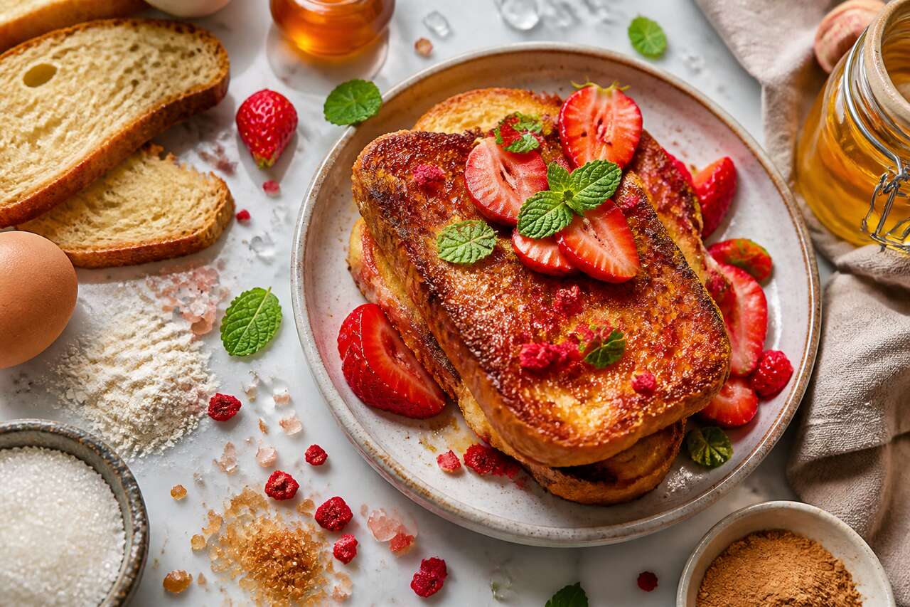 Pain perdu aux fraises et menthe : une recette gourmande et facile