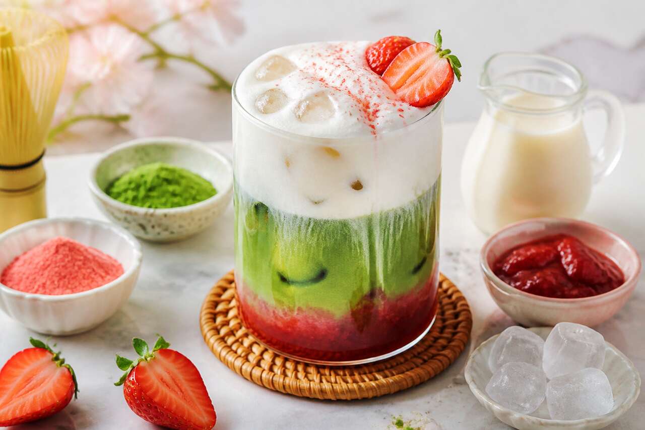 Recette de boisson glacée au matcha et fraise : fraîcheur japonaise twistée à la française