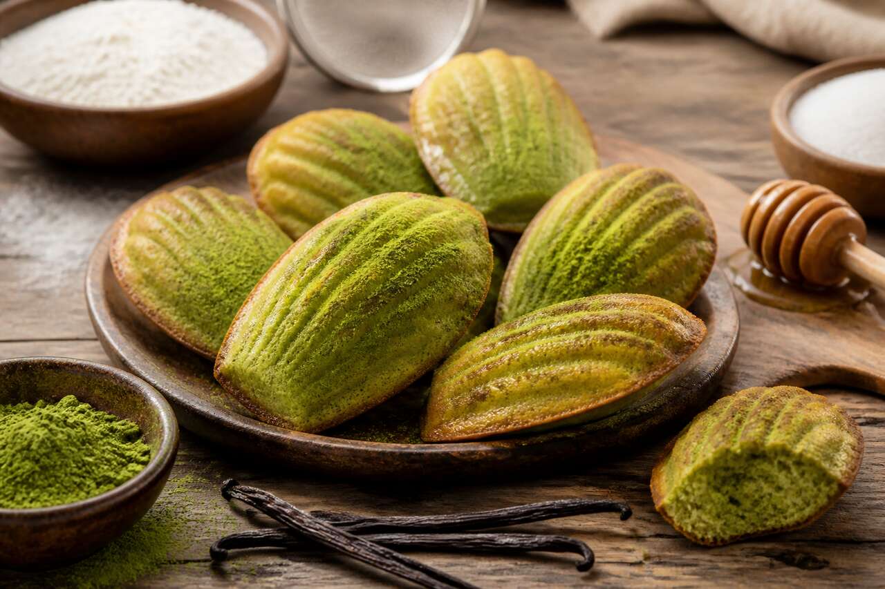 Recette de madeleines au thé matcha moelleuses et parfumées
