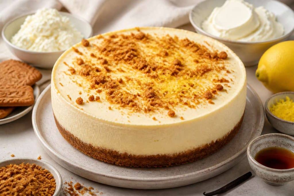 Recette du cheesecake aux biscuits, ricotta et citron