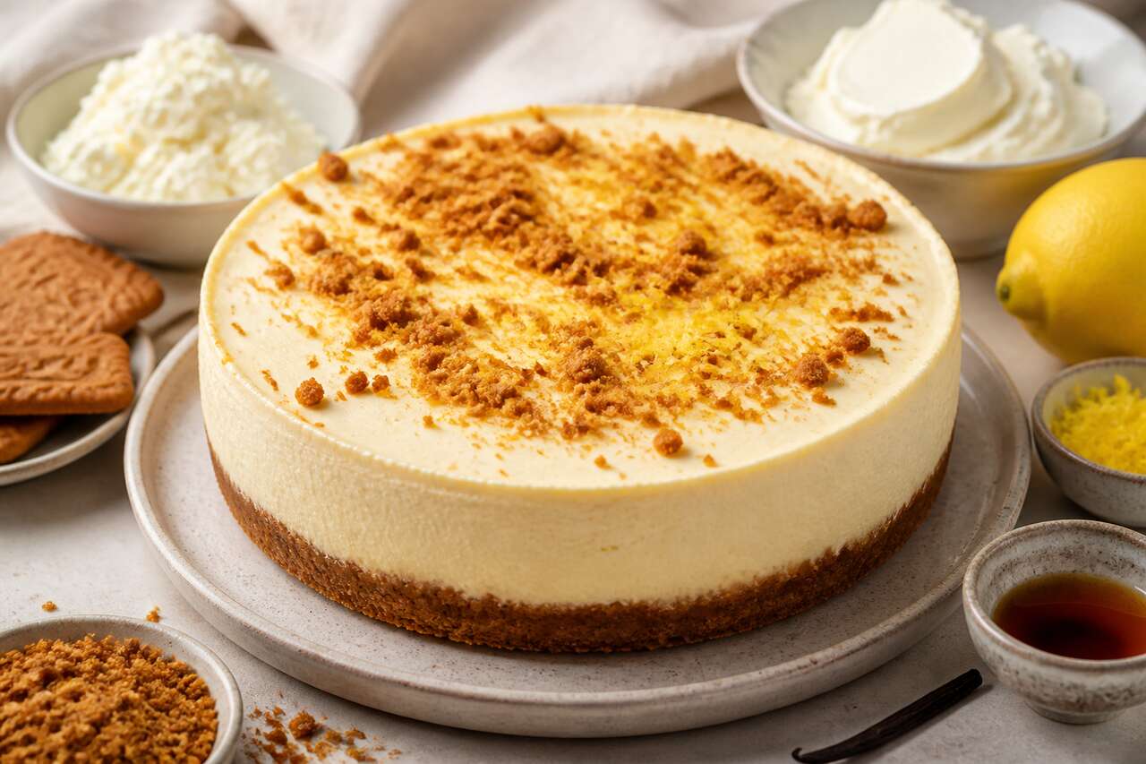 Recette du cheesecake aux biscuits, ricotta et citron