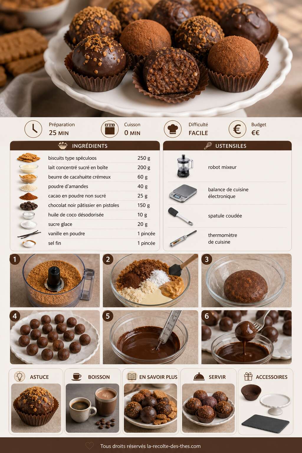 Fiche recette Recette facile de boules de biscuit
