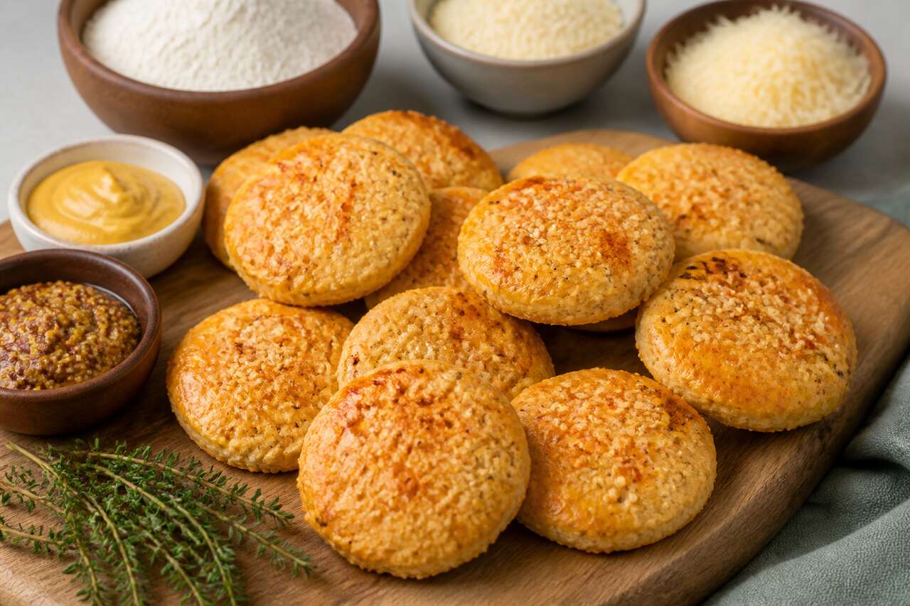 Recette de biscuits salés à la moutarde à l'ancienne