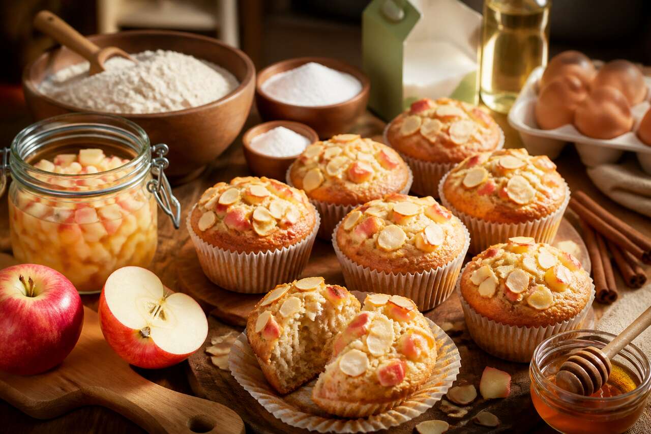 Recette de muffins à la Pink Lady : moelleux et fruités