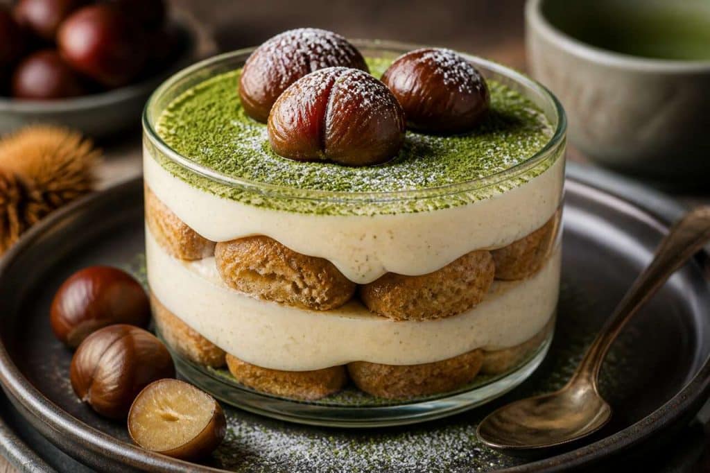 Tiramisu au thé matcha et crème de marron maison : la recette gourmande