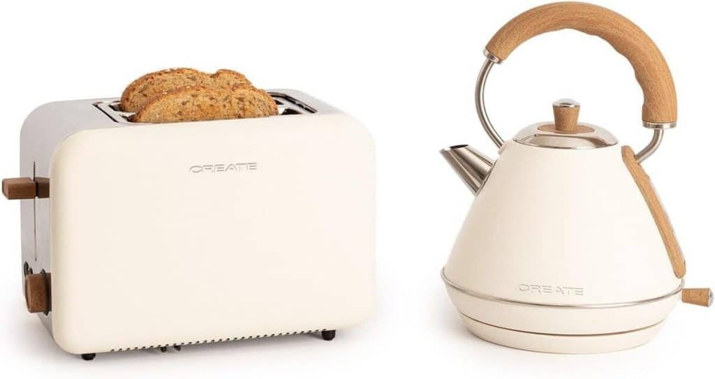 Test Create Pack : grille-pain et bouilloire rétro blanc cassé