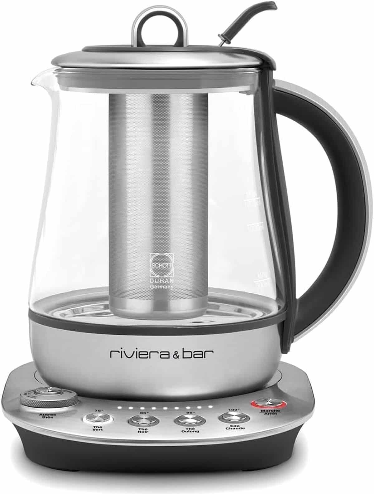 Test de la théière Darjeeling Zen de riviera&bar : inox 1300W, 8 programmes