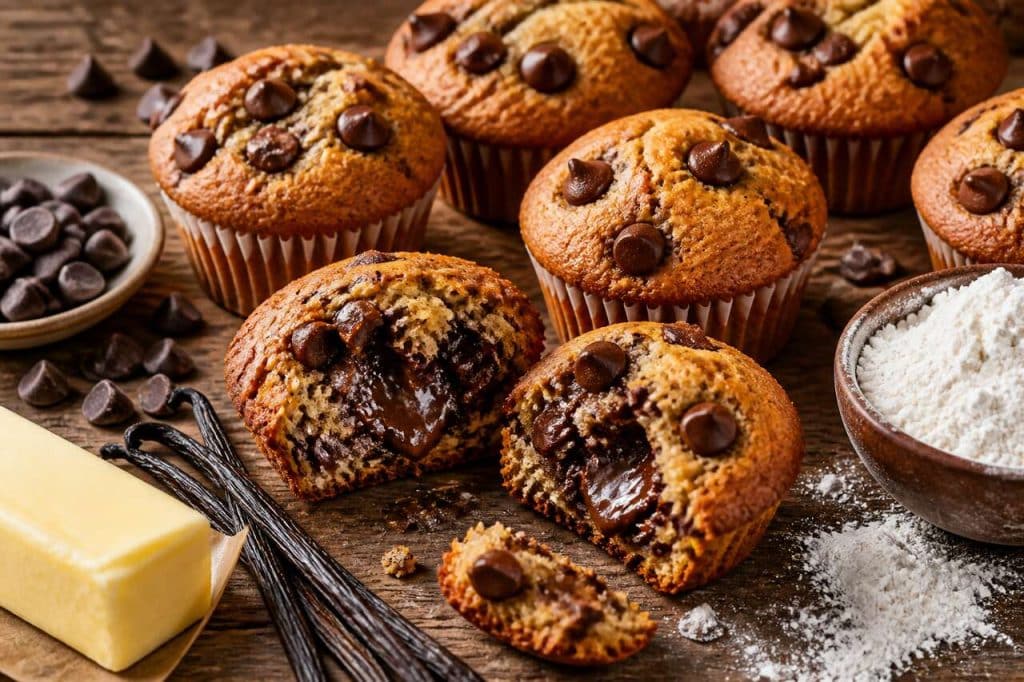 Recette facile de muffins aux pépites de chocolat
