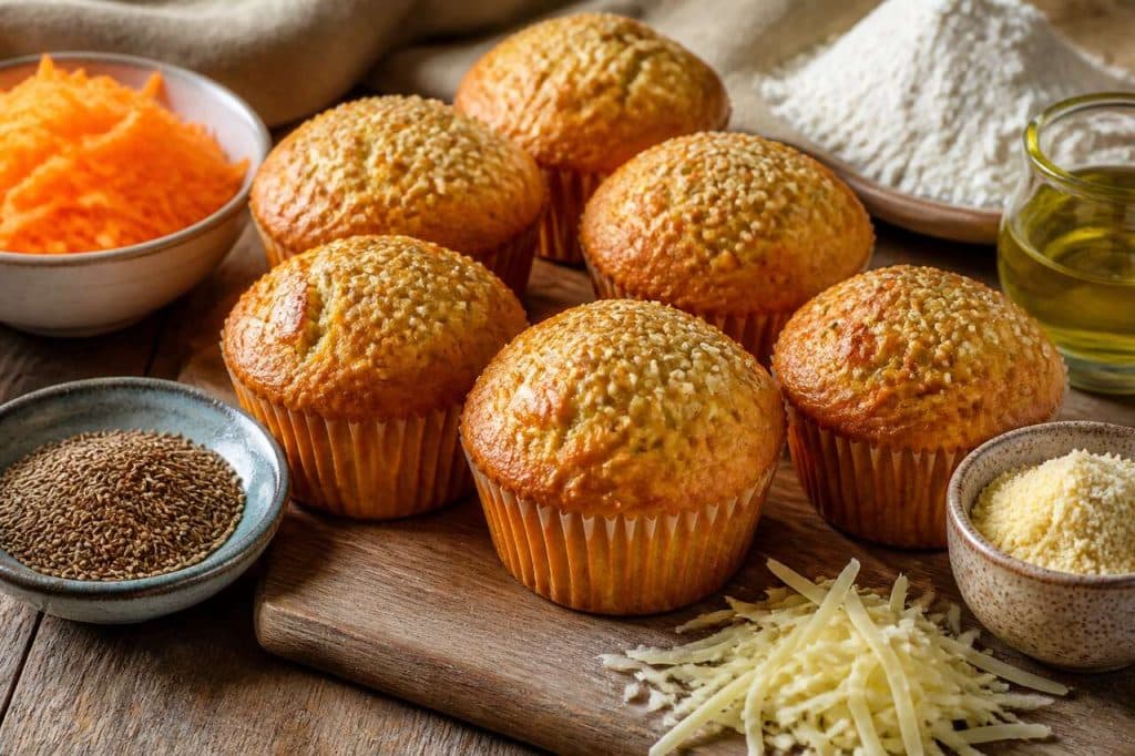 Recette de muffins aux carottes et au cumin