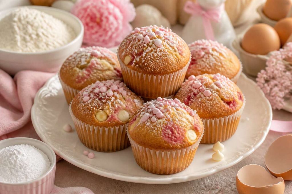 Recette de muffins pour un baptême de fille